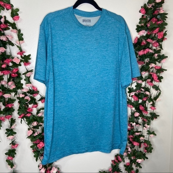 Duluth Trading Co Blue Athletic Top Mens Large Sweat Wicking Casual - Picture 1 of 6
